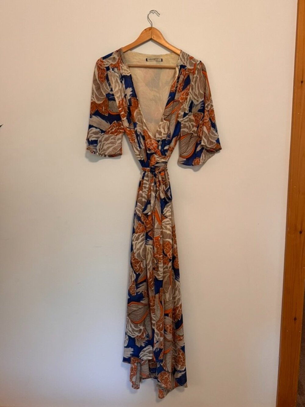 Tropical wrap dress